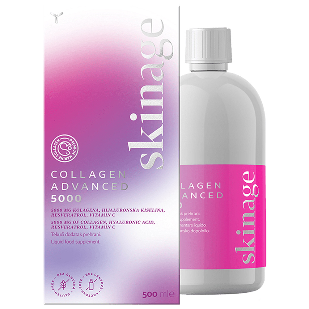 Yasenka Skinage Collagen Advanced 5000, smak pomarańczowy, 500 ml