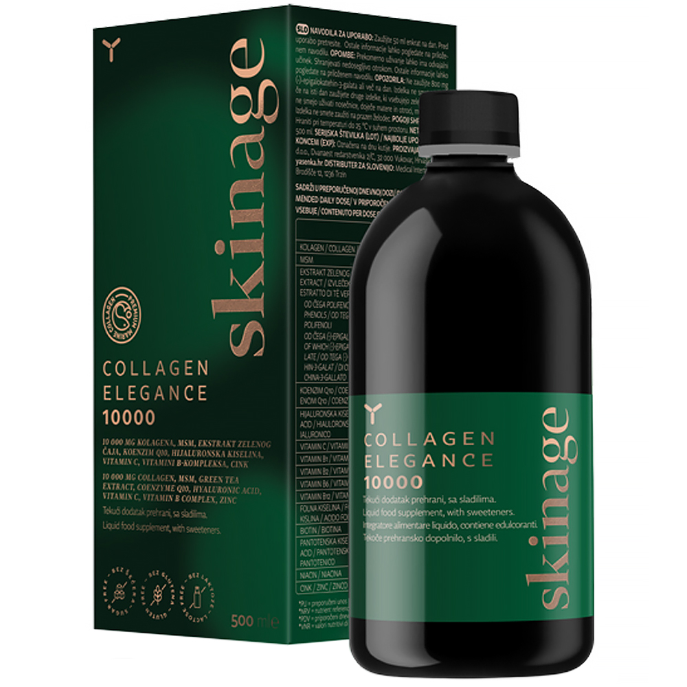 Yasenka Skinage Collagen Elegance 10000, smak wiśniowy, 500 ml