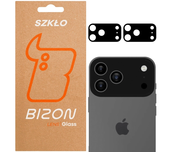 Bizon na aparat Silk Lens do Apple iPhone 17 Pro Max czarny 2 sztuki