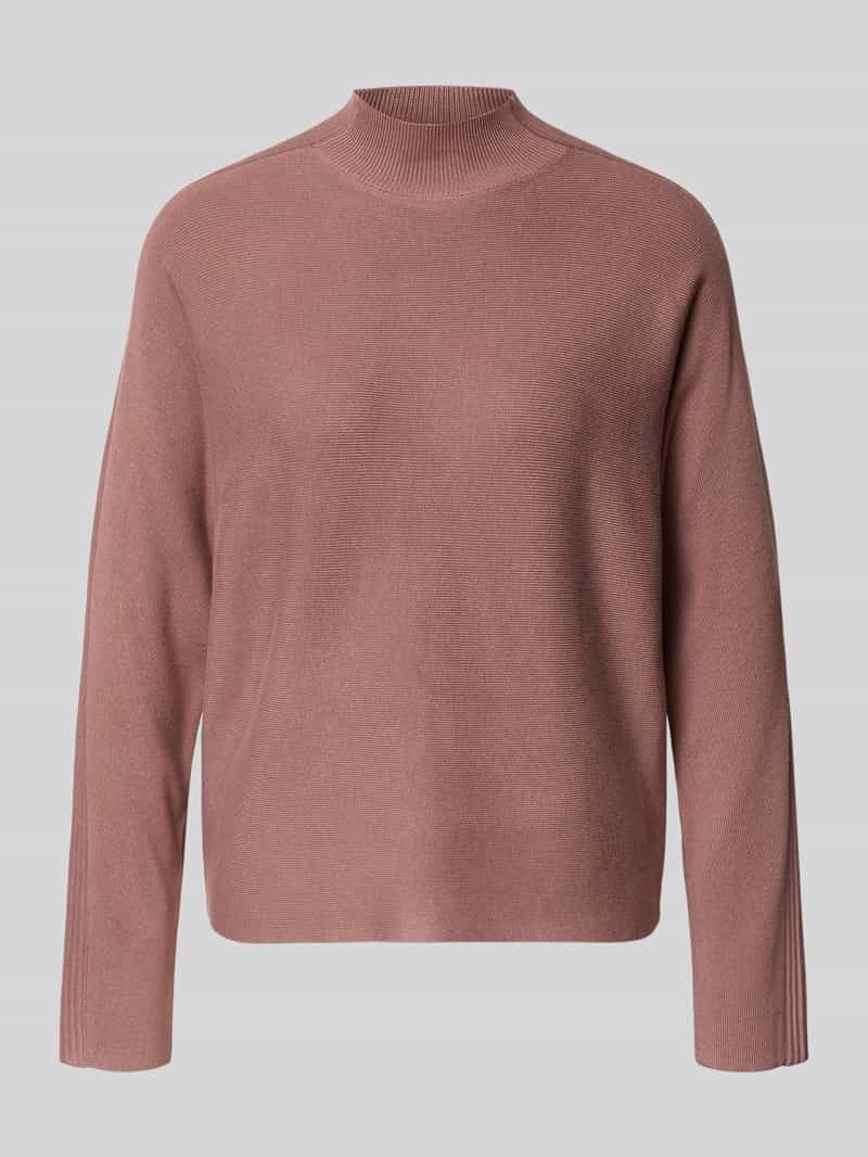 Sweter z dzianiny z mieszanki wiskozy ze wzorem ze stójką