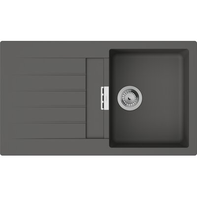 HANSGROHE Zlewozmywak jednokomorowy z ociekaczem S52 S520-F345 43356290 Kamienna szarość 86x50