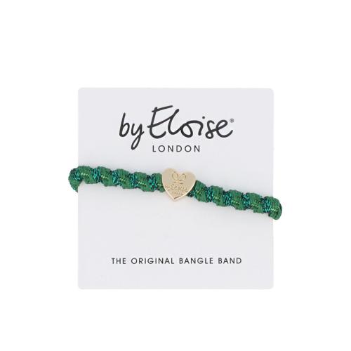 By Eloise London Woven Gold Heart Gumka do włosów 1 szt Odcień Chive