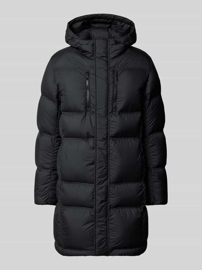 Kurtka puchowa z krytym zamkiem błyskawicznym i wpuszczanymi kieszeniami