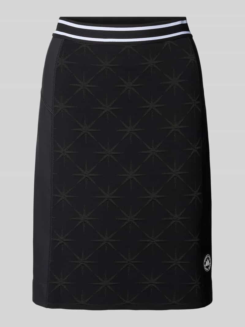 Spódnica z mieszanki wiskozy z aplikacją z logo