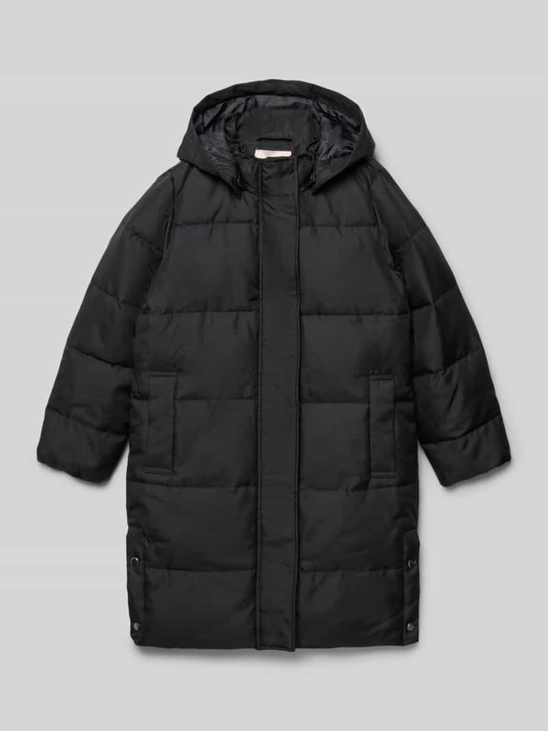 Płaszcz pikowany o kroju regular fit z odpinanym kapturem model ‘IRENE’