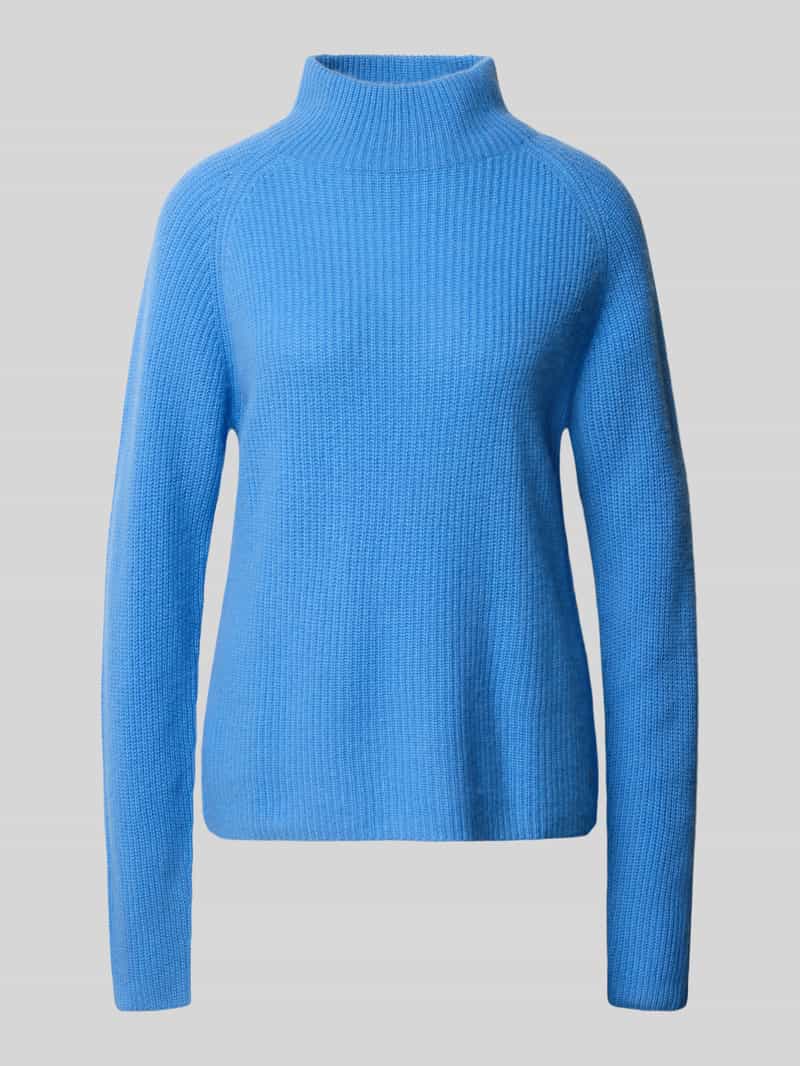 Sweter z dzianiny z kaszmiru ze stójką