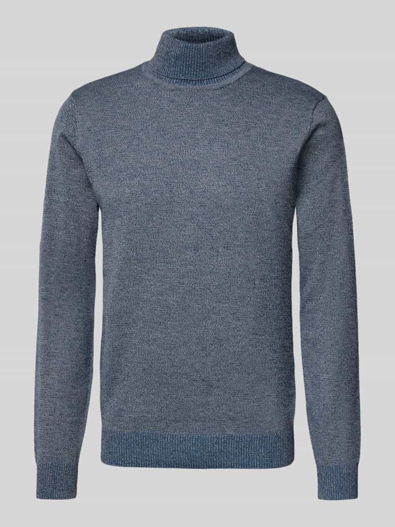 Sweter z wywijanym kołnierzem i detalem z logo