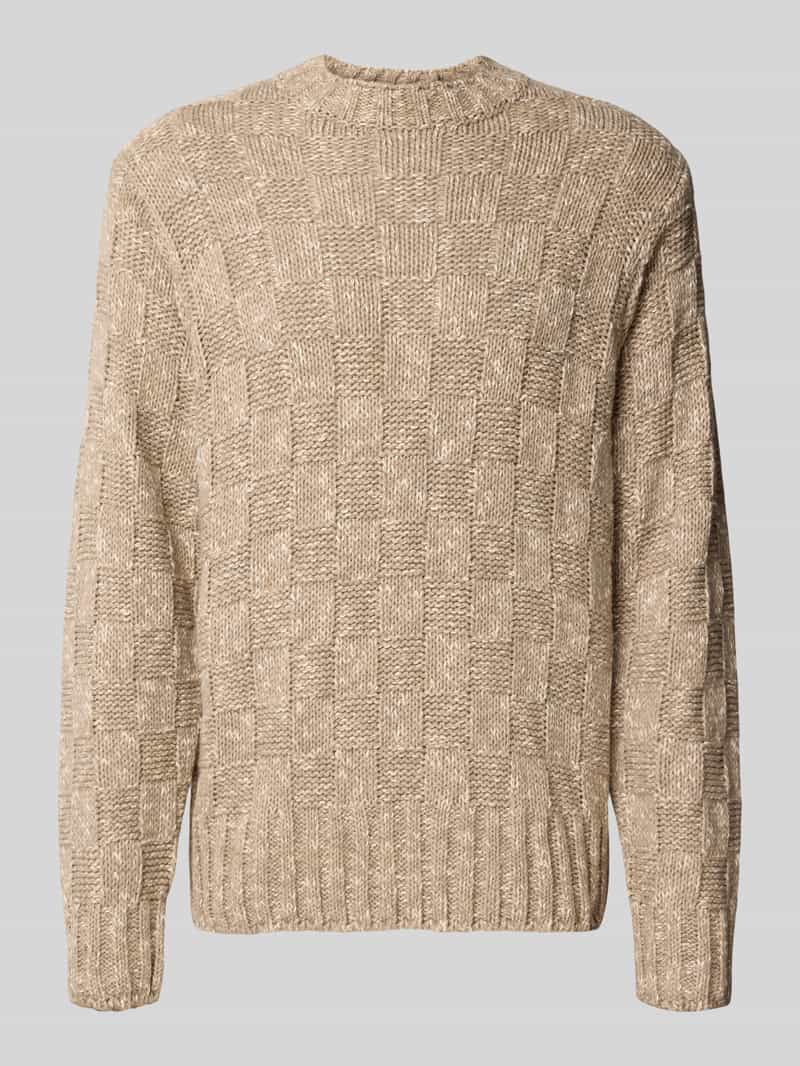 Sweter z dzianiny z prążkowanymi wykończeniami model ‘KYLOE’