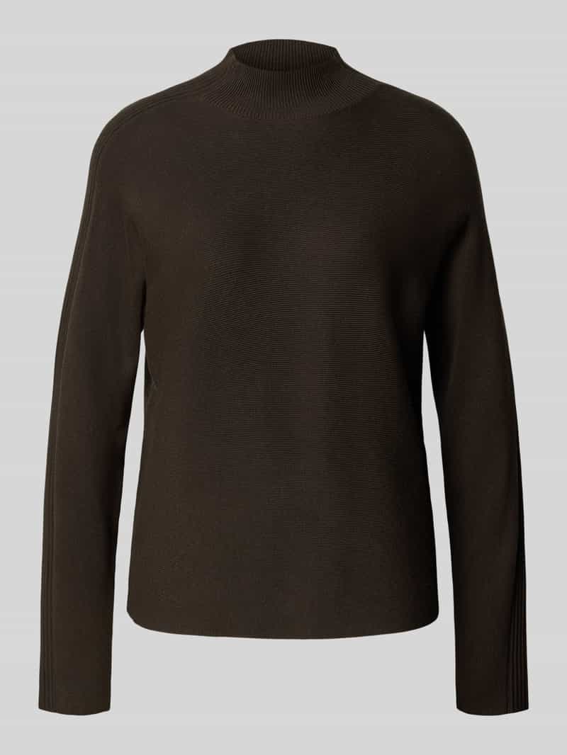 Sweter z dzianiny z mieszanki wiskozy ze wzorem ze stójką