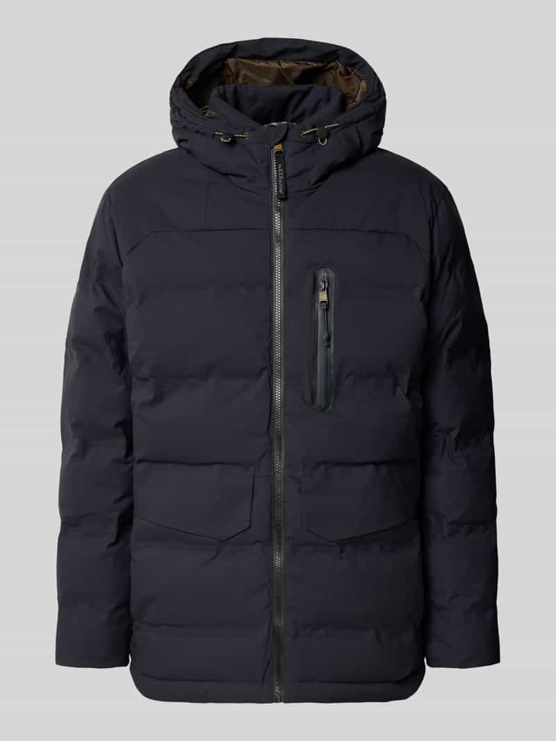 Parka z kapturem i kieszeniami z patką model ‘TEXXXACTIVE’