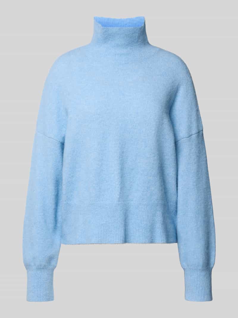 Sweter z dzianiny z mieszanki wełny ze stójką model ‘NOLA’