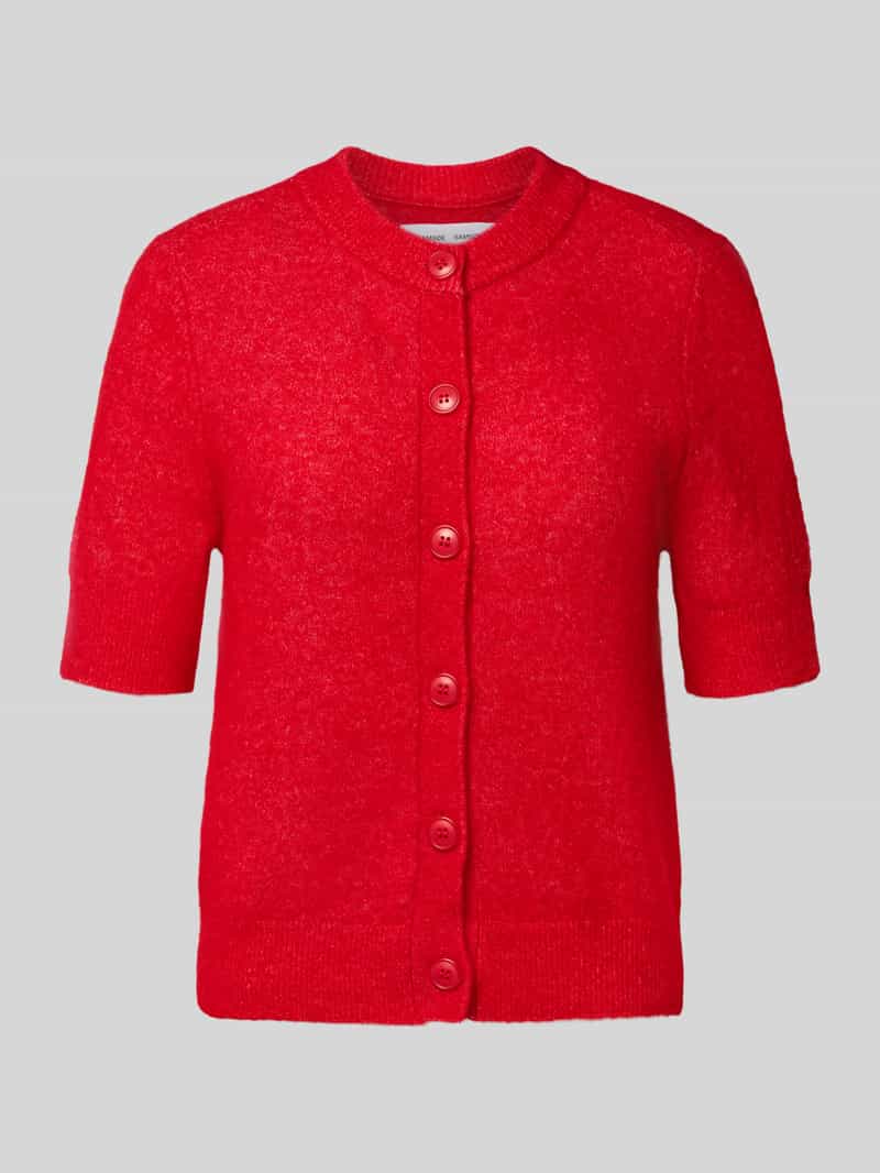 Kardigan z mieszanki wełny z rękawem o dł. 1/2 model ‘NOURA’