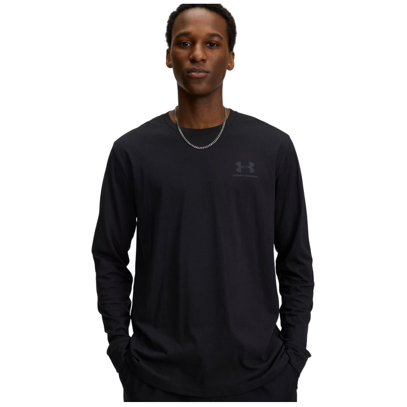 Koszulka Under Armour Sportstyle Left Chest LS Rozmiar: XXXL / Kolor: czarny/szary