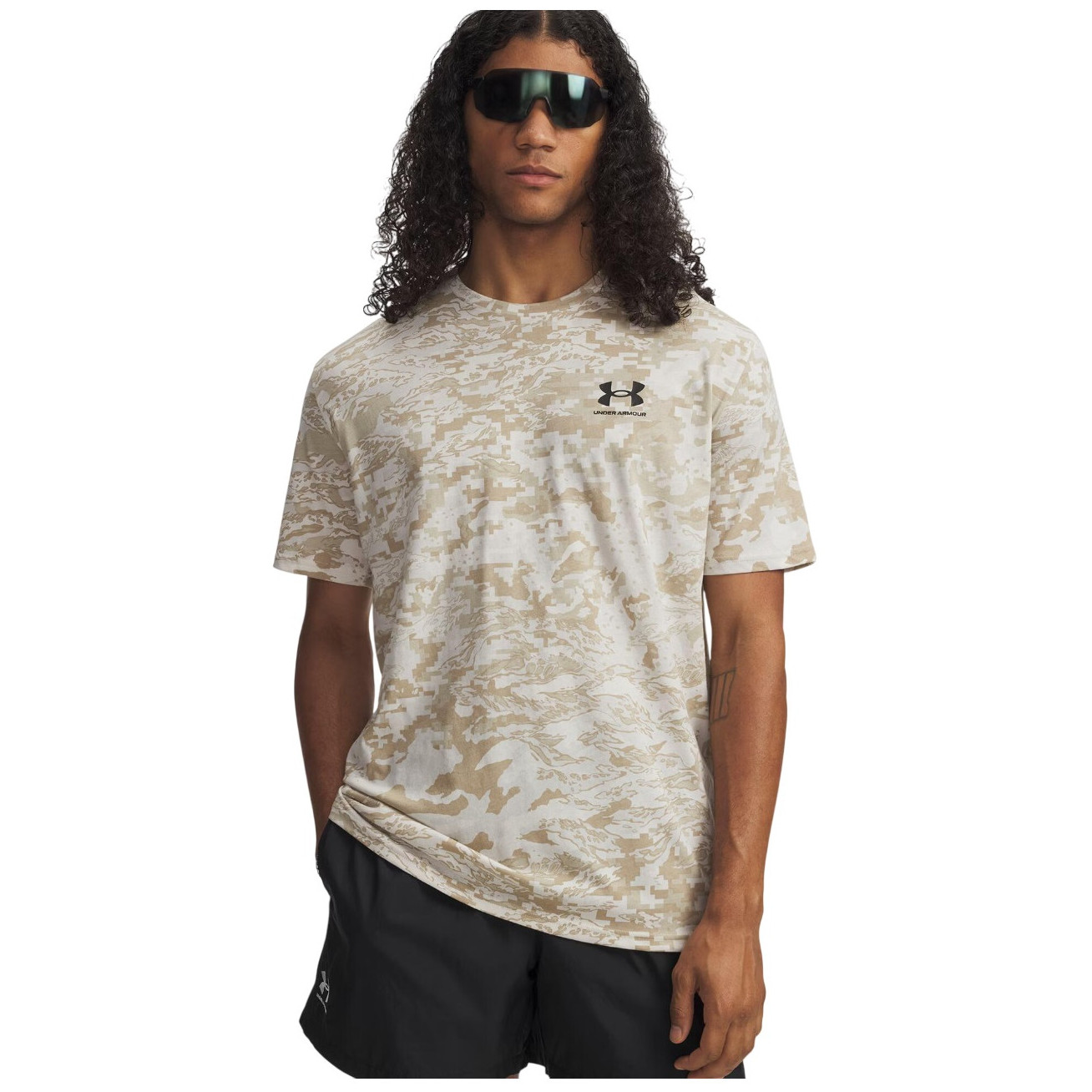 Koszulka męska Under Armour ABC Camo SS Rozmiar: S / Kolor: jasnobrązowy
