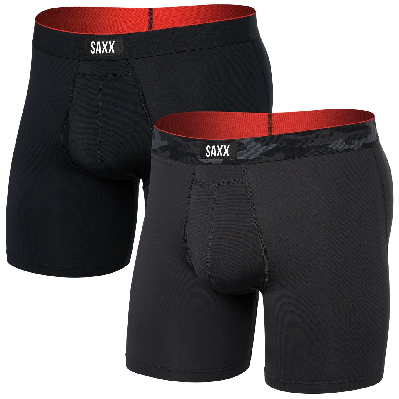 Bokserki Saxx Multi-Sport Mesh Boxer Brief Fly 2Pk Rozmiar: M / Kolor: czarny/szary