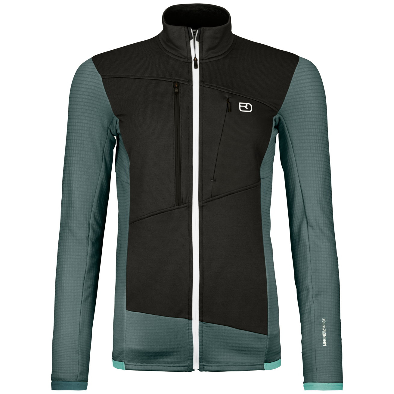 Bluza damska Ortovox Fleece Grid Jacket W Rozmiar: M / Kolor: czarny/szary