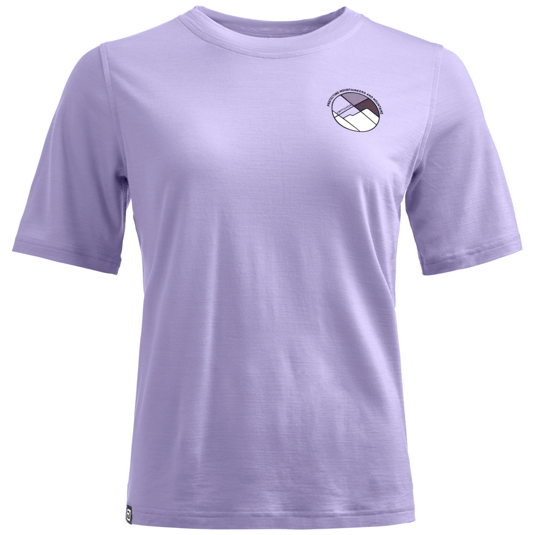 Koszulka damska Ortovox 140 Cool Round Landscape T-shirt Rozmiar: L / Kolor: fioletowy