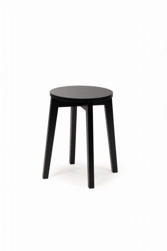 Taboret bukowy czarny