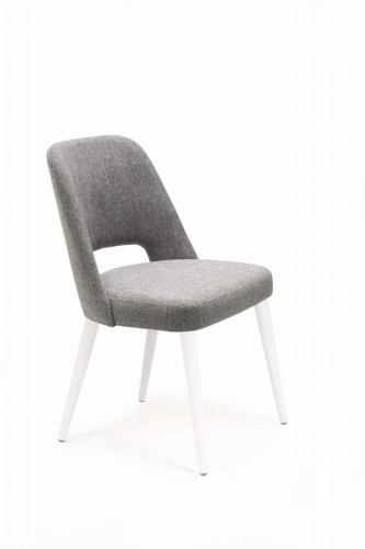 Mirek 2 krzesło tapicerowane tkanina do wyboru nogi białe