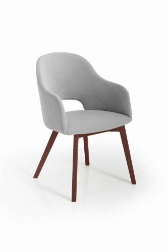 Luka 2 krzesło tapicerowane tkanina do wyboru nogi ciemny orzech