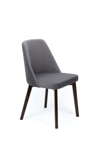 Flavio 1 krzesło tapicerowane grafitowe nogi orzech