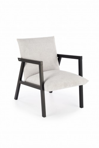 Ivo fotel czarny tkanina kolor jasny szary