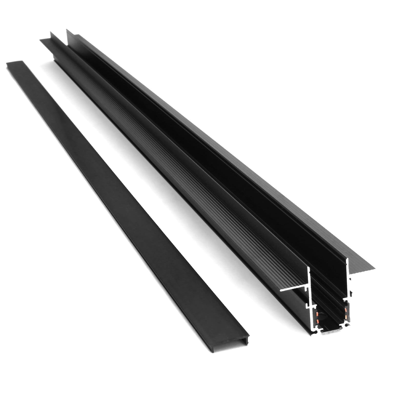 LL-20A szyna magnetyczna podtynkowa czarna 100cm do płyt GK 9,5mm