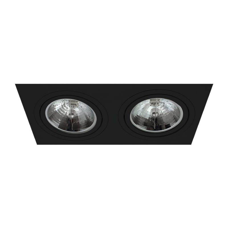 Square Line Oprawa wpuszczana sufitowa czarna 2xGU10 111