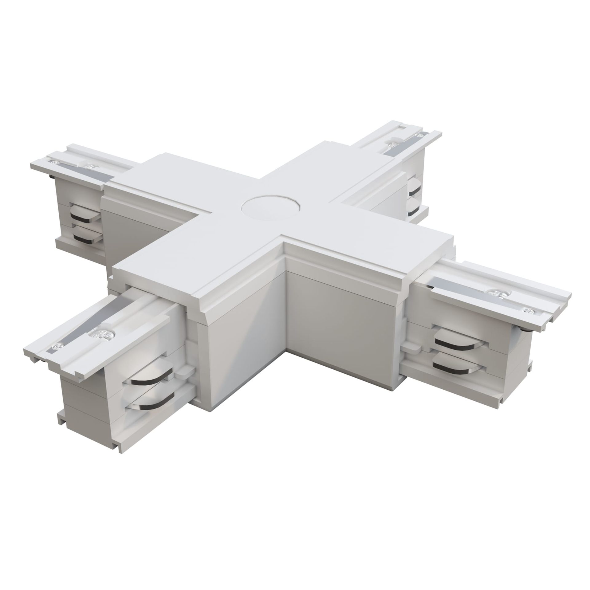 TRINITY łącznik X krzyżowy biały do szyny 3-fazowej natynkowej