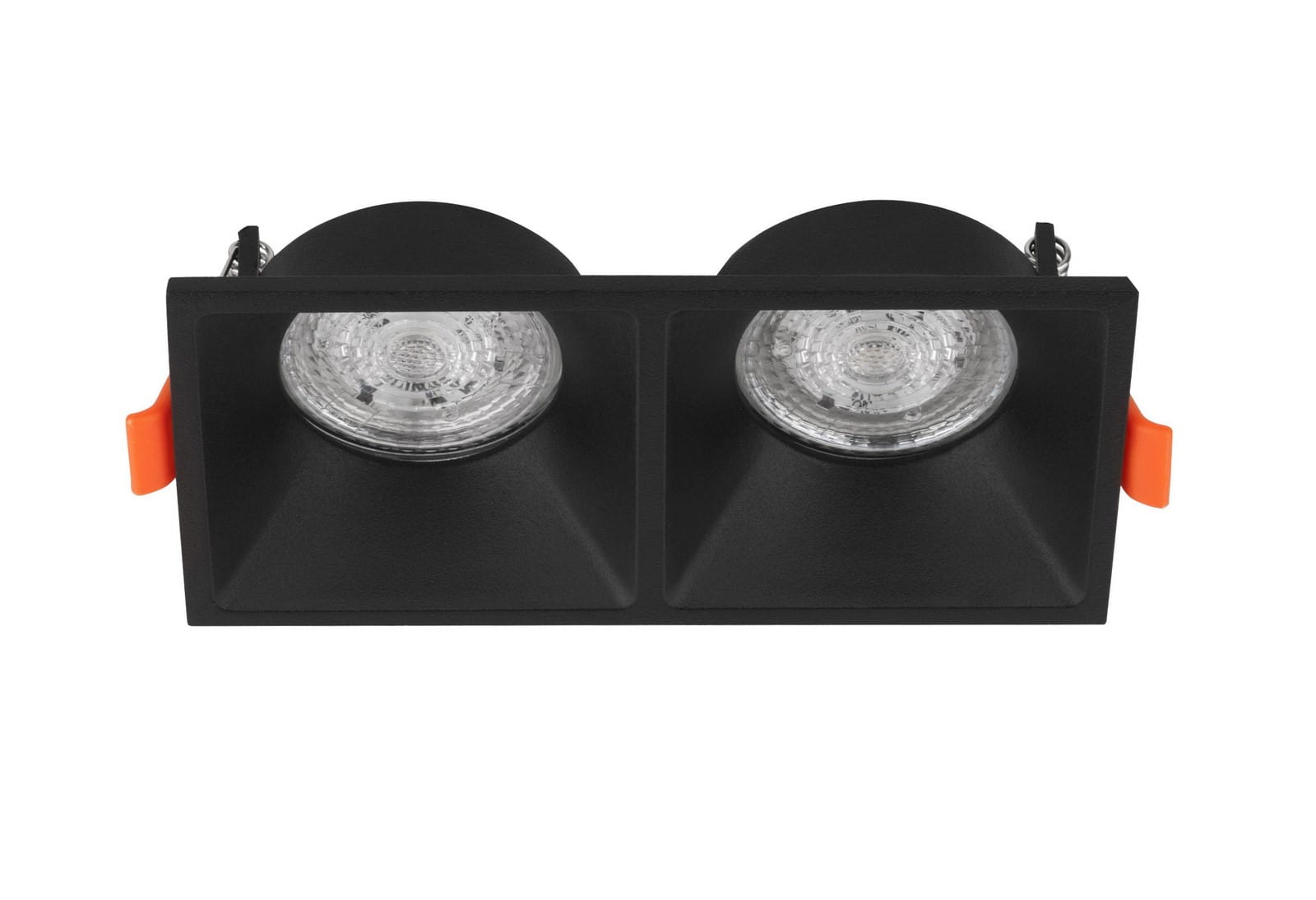 ASUNCION LE61388 Lampa natynkowa LED podwójna czarna kwadratowa aluminiowa