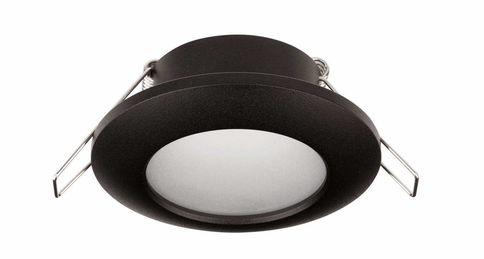 AYACUCHO LE61390 Lampa natynkowa LED o okrągłym kształcie czarna aluminiowa z rozproszonym światłem