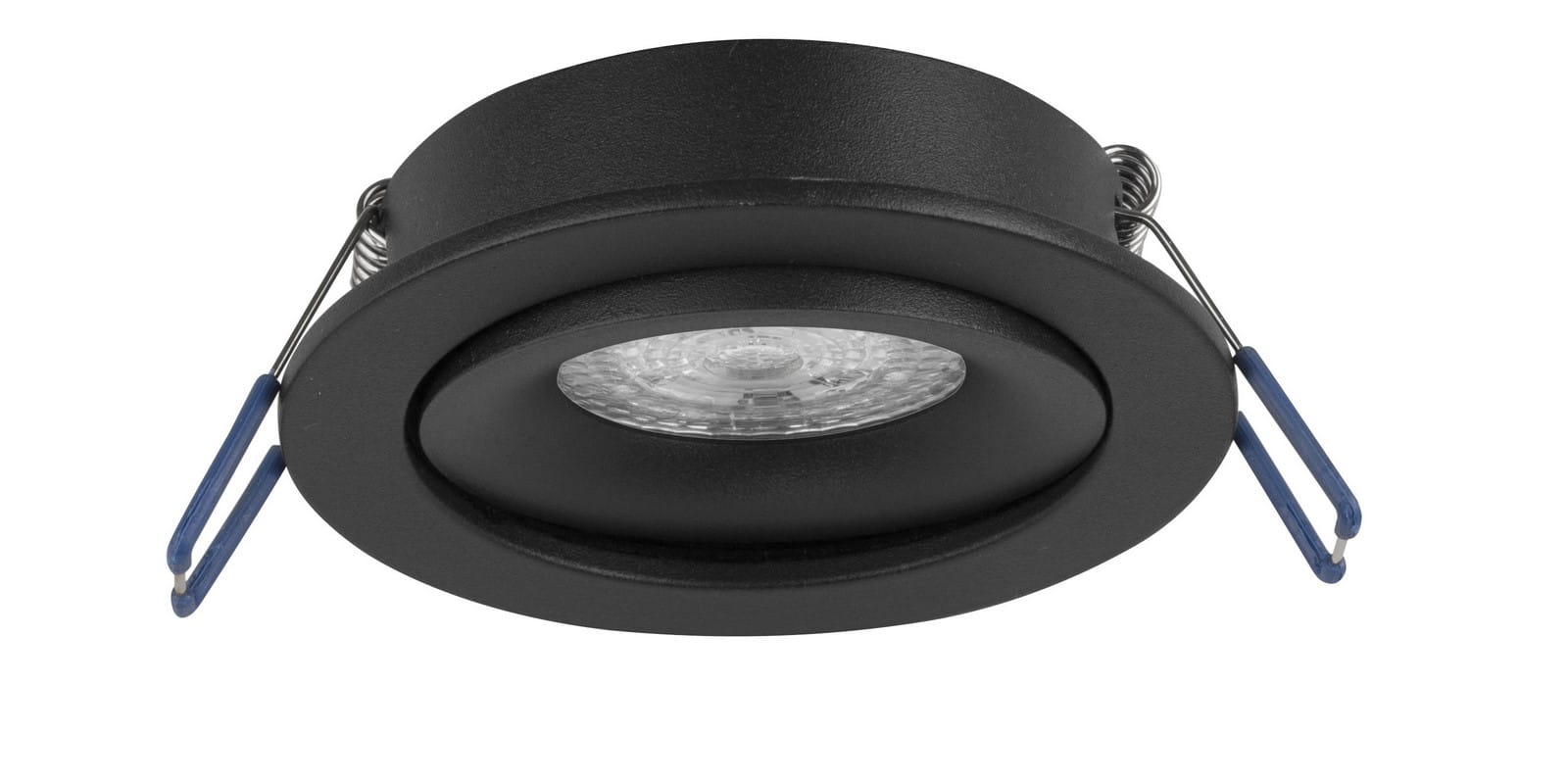 BENIDORM LE61400 Lampa natynkowa LED okrągła czarna aluminiowa o niskim profilu