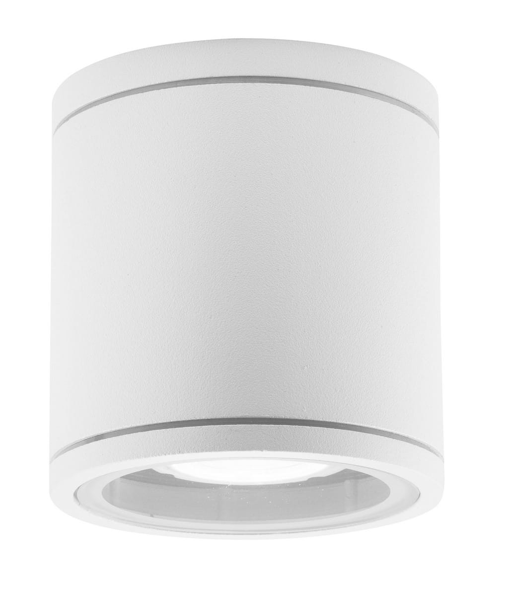 Luces Exclusivas SOGAMOSO LE71425 Lampa sufitowa zewnętrzna cylindryczna biała aluminiowo-szklana wodoodporna