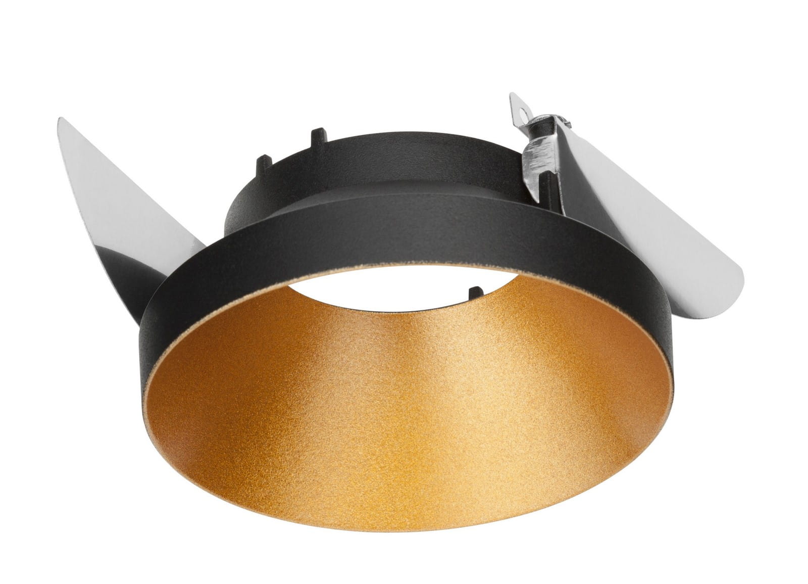 CANTAURA LE61418 Lampa natynkowa Złota aluminiowa o cylindrycznym kształcie z ruchomymi skrzydełkami