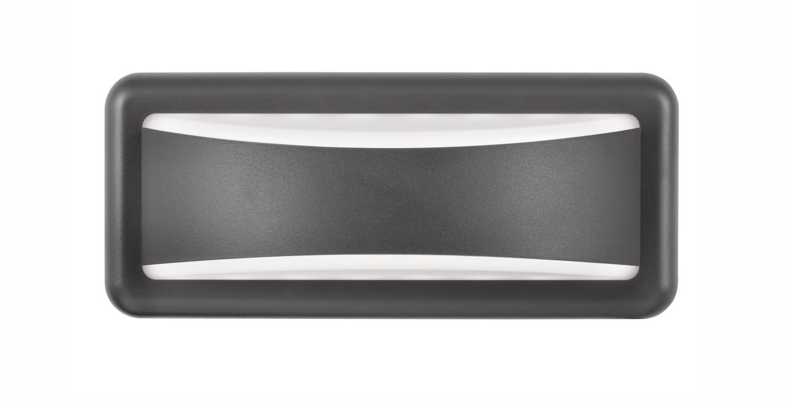 Luces Exclusivas TERRASSA LE71436 Kinkiet zewnętrzny prostokątny szary z białym akcentem odporny na warunki atmosferyczne