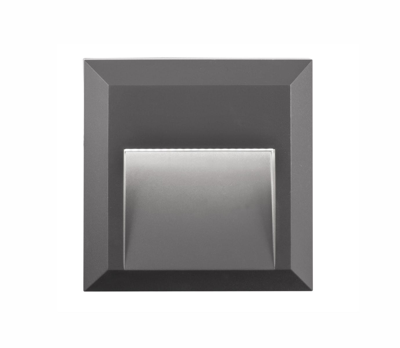 Luces Exclusivas TERRASSA LE71437 Kinkiet zewnętrzny LED kwadratowy szary odporny na warunki atmosferyczne