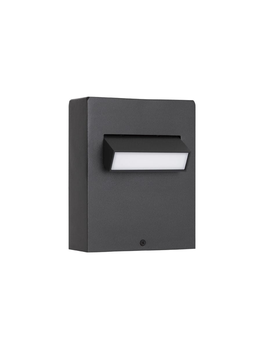 Luces Exclusivas MONCLOVA LE71475 Kinkiet zewnętrzny prostokątny aluminiowy z wbudowanym LED o ciepłym świetle