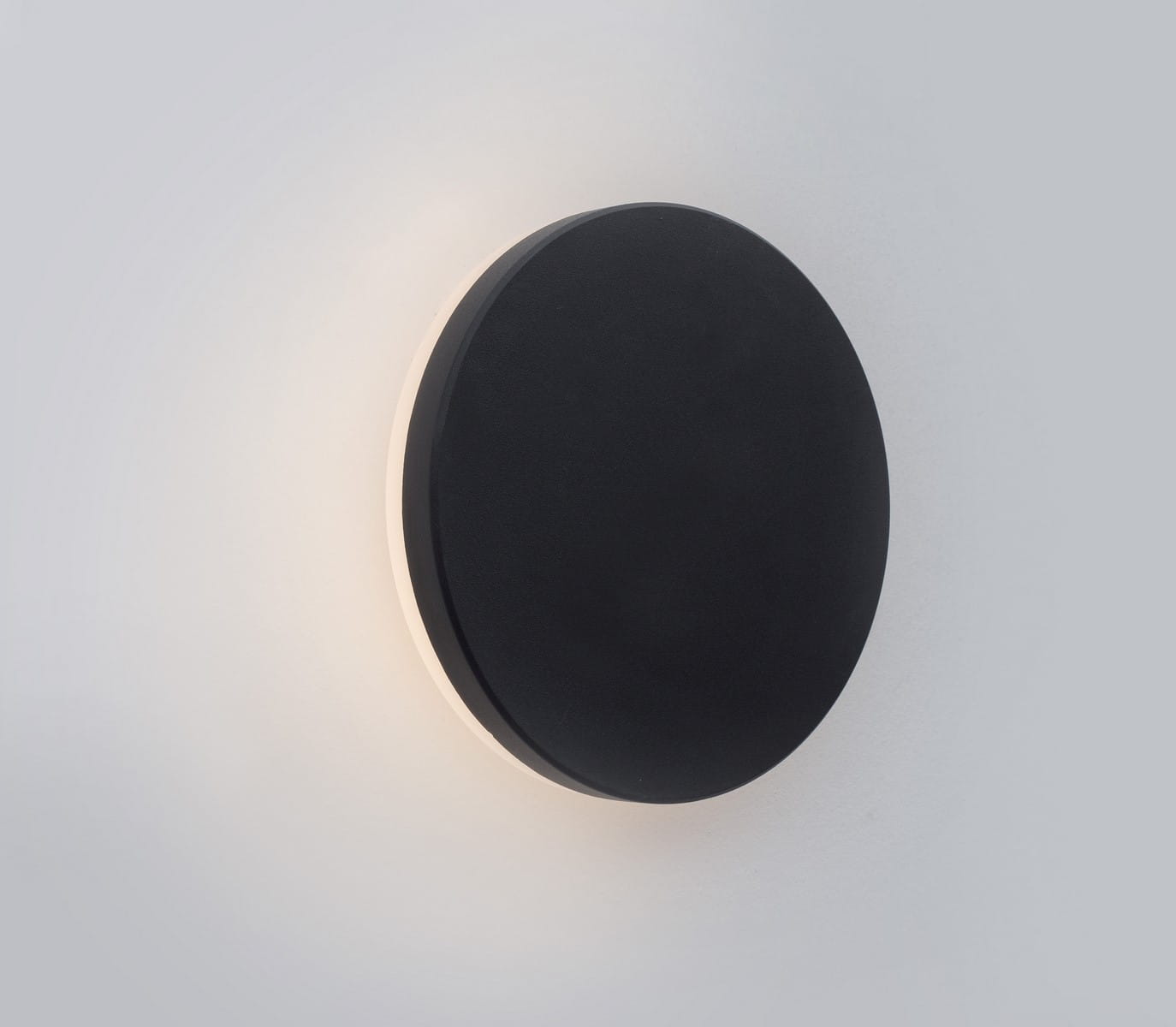 Luces Exclusivas MONTERIA LE71329 Okrągła Lampa Elewacyjna Czarna z Integrowanym LED 10W