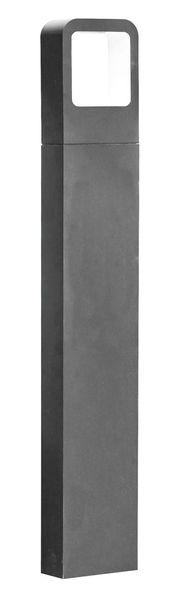 Luces Exclusivas MOSTOLES LE71341 Lampa ogrodowa stojąca prosta aluminiowa szara z kwadratowym kloszem