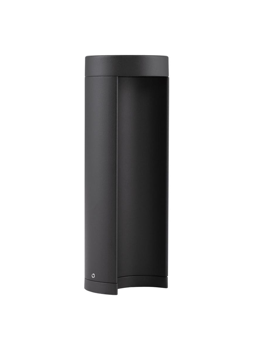 Luces Exclusivas MOROLEON LE71490 Ogrodowa lampa stojąca cylindryczna czarna z aluminiowym korpusem i szklanym dyfuzorem