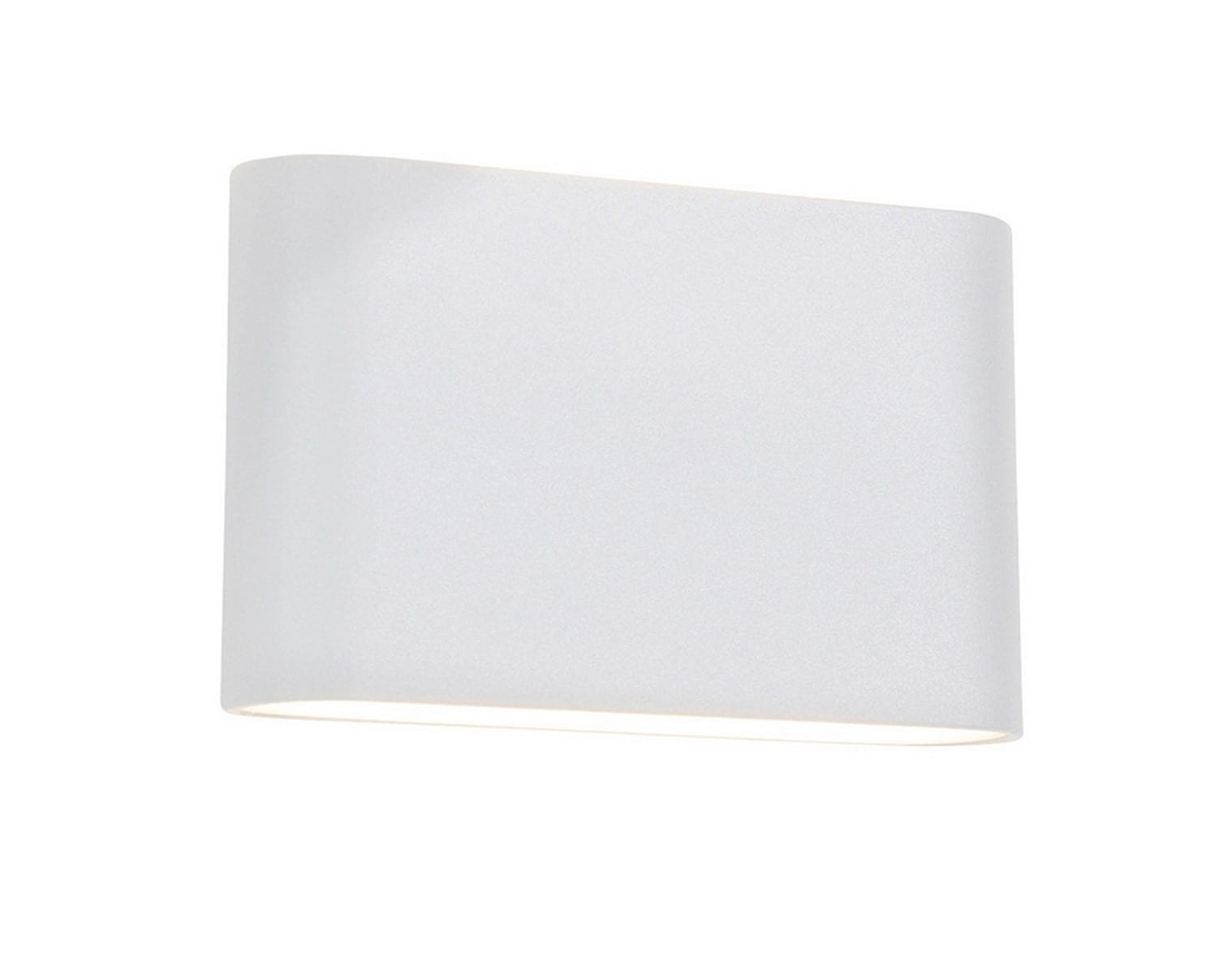 Luces Exclusivas MADRYN LE71371 Kinkiet zewnętrzny prostokątny aluminiowy biały zintegrowany LED o wysokiej odporności na warunki atmosferyczne
