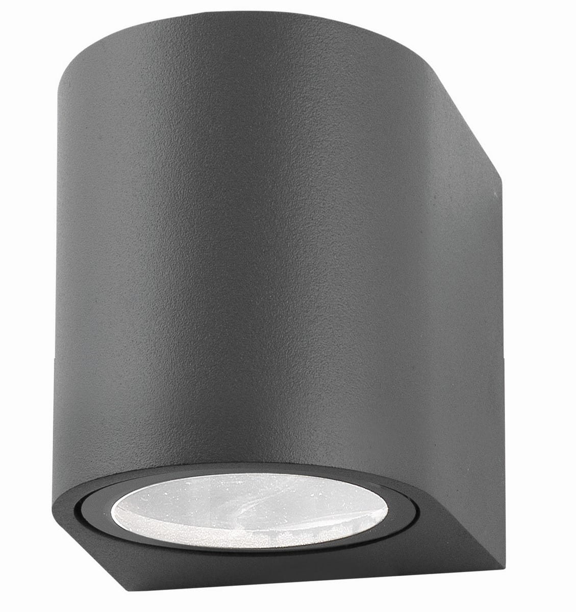 Luces Exclusivas RANCAGUA LE71377 Kinkiet zewnętrzny cylindryczny szary z aluminiowo-szklaną obudową o podwyższonej odporności na warunki atmosferyczne
