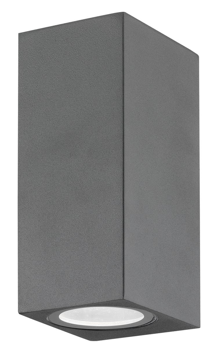 Luces Exclusivas RANCAGUA LE71380 Kinkiet zewnętrzny aluminiowy prostokątny szary odporny na warunki atmosferyczne