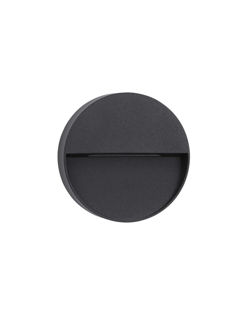 Luces Exclusivas POZARICA LE71539 Kinkiet zewnętrzny okrągły antracytowy LED o minimalistycznym designie