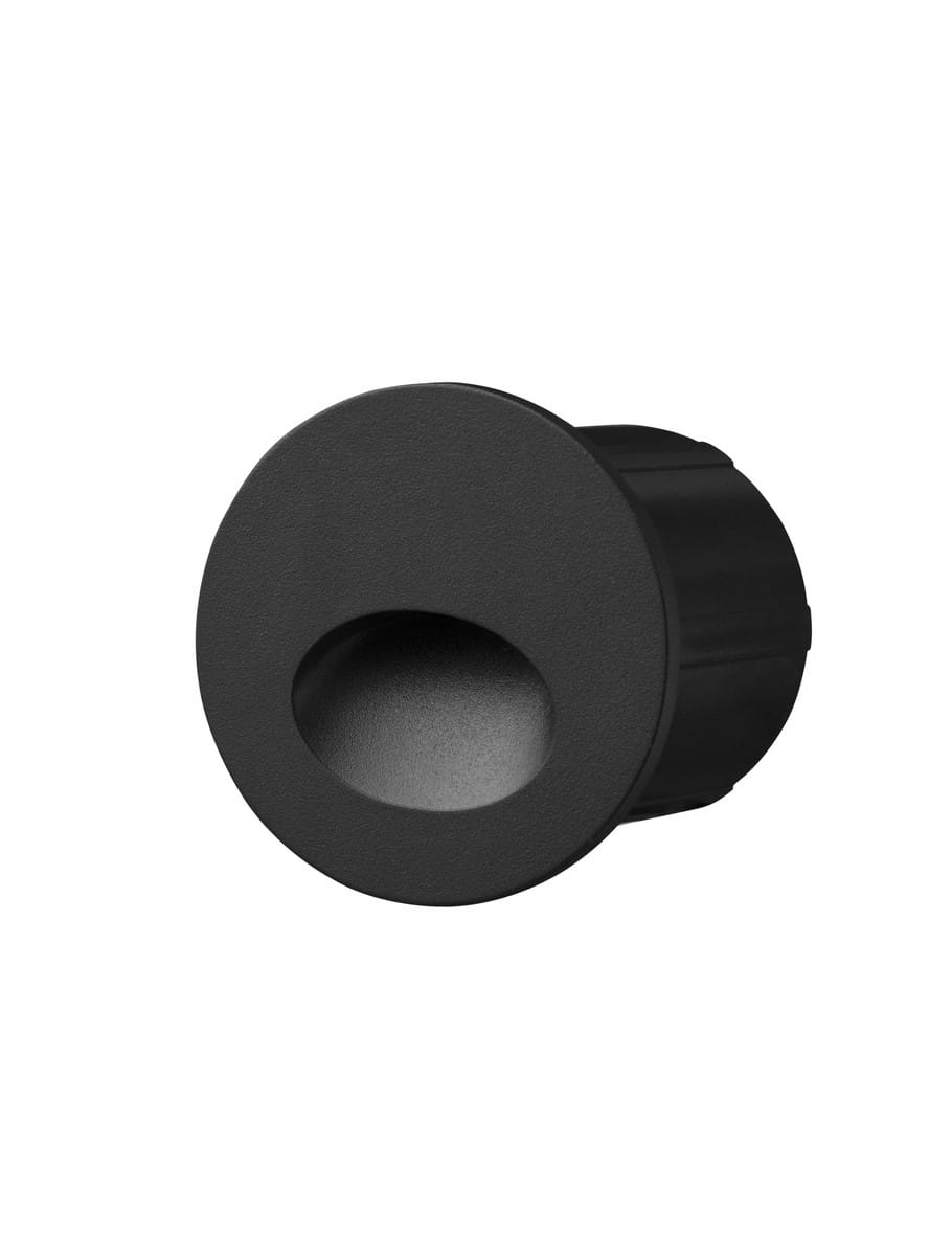 Luces Exclusivas BACAME LE73567 Kinkiet zewnętrzny owalny aluminiowy czarny z LED