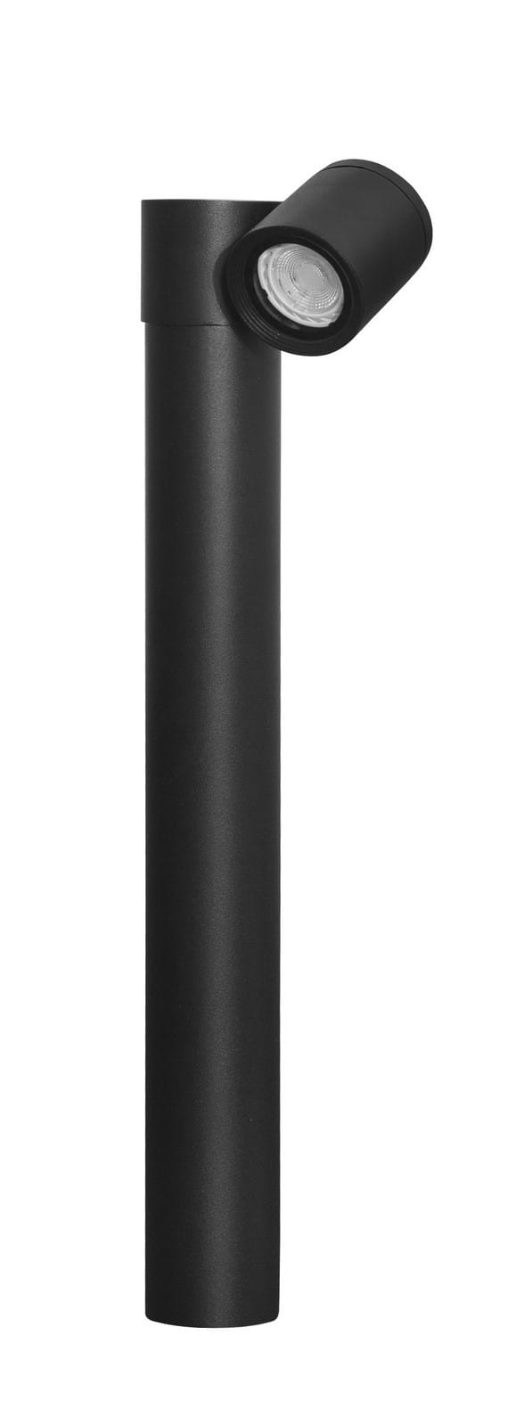 Luces Exclusivas MEJORADA LE71559 Ogrodowa lampa stojąca cylindryczna czarna z aluminiowo-szklaną konstrukcją odporną na warunki atmosferyczne