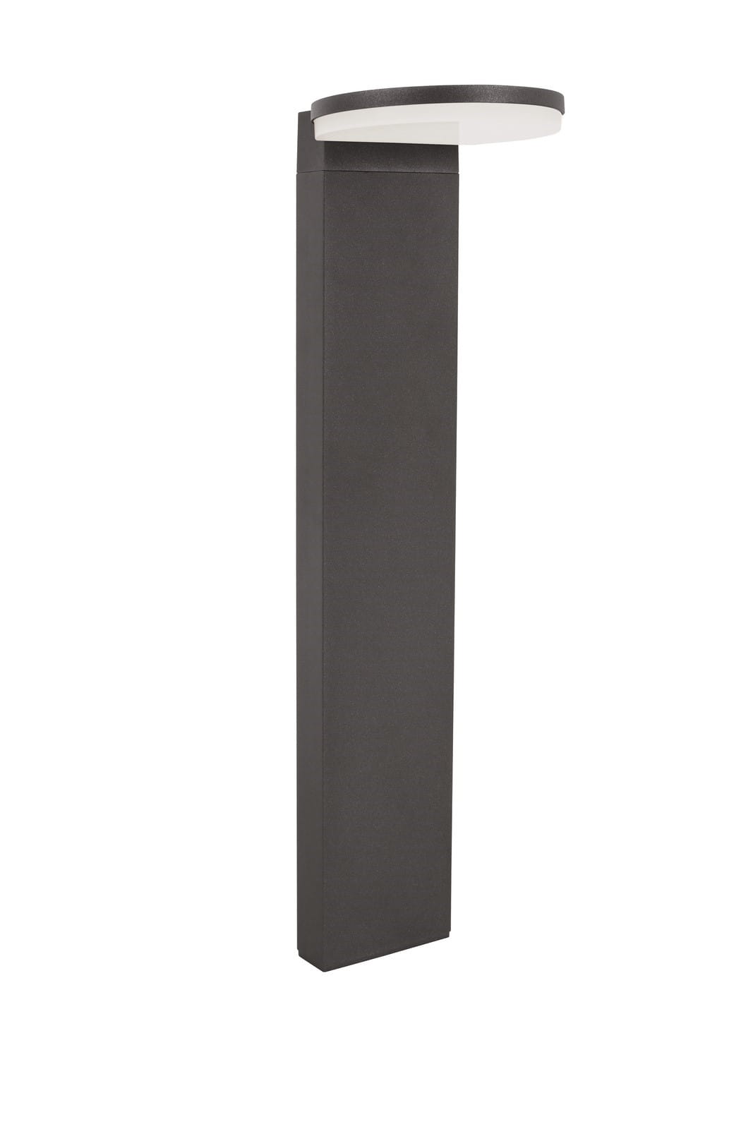 Luces Exclusivas ENCRUCIJADA LE71566 Ogrodowa lampa stojąca prostokątna z okrągłym kloszem antracytowa odporna na warunki atmosferyczne