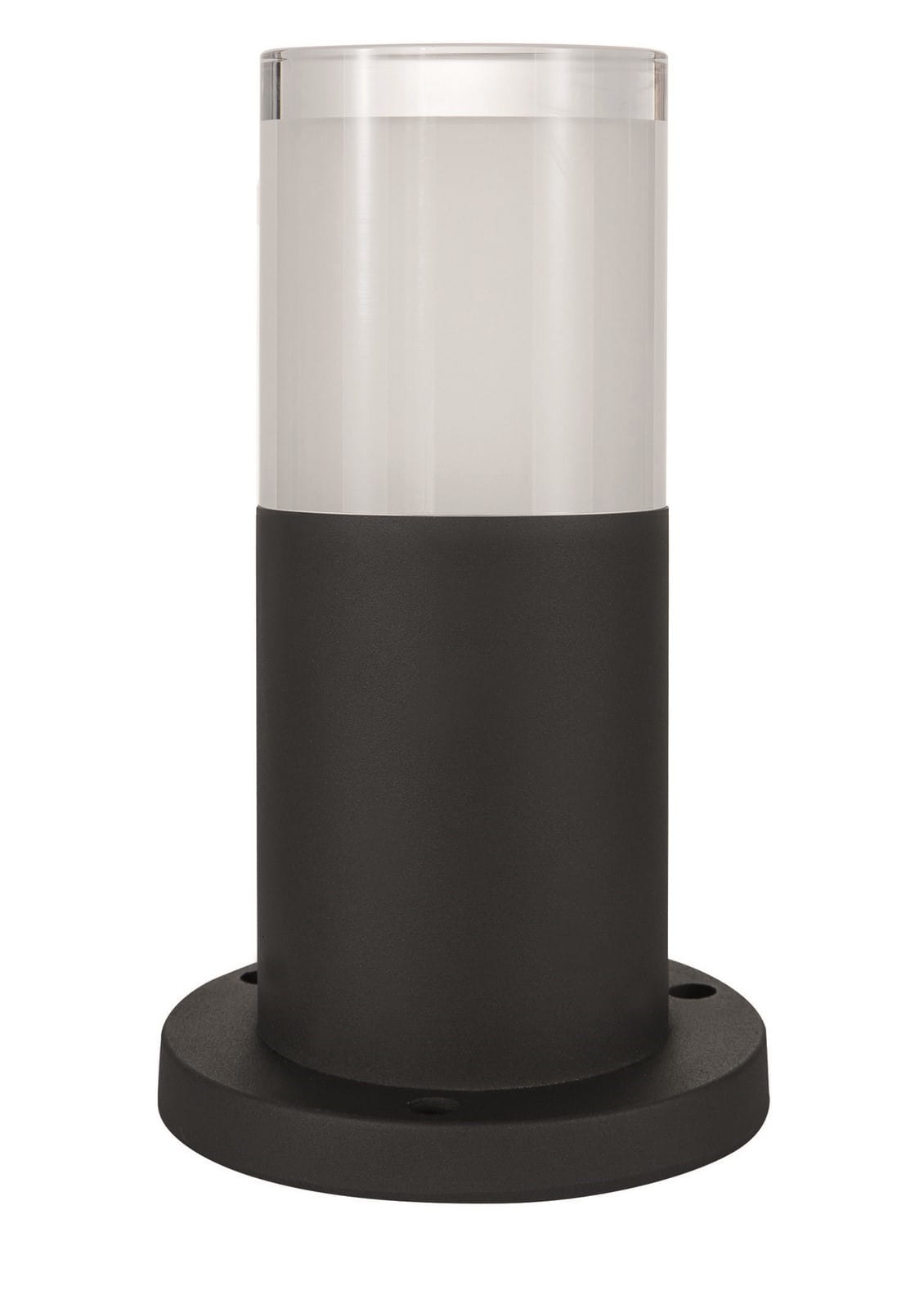 Luces Exclusivas VILLAHERMOSA LE71576 Ogrodowa lampa stojąca cylindryczna czarna z mlecznym akrylem odporna na warunki atmosferyczne