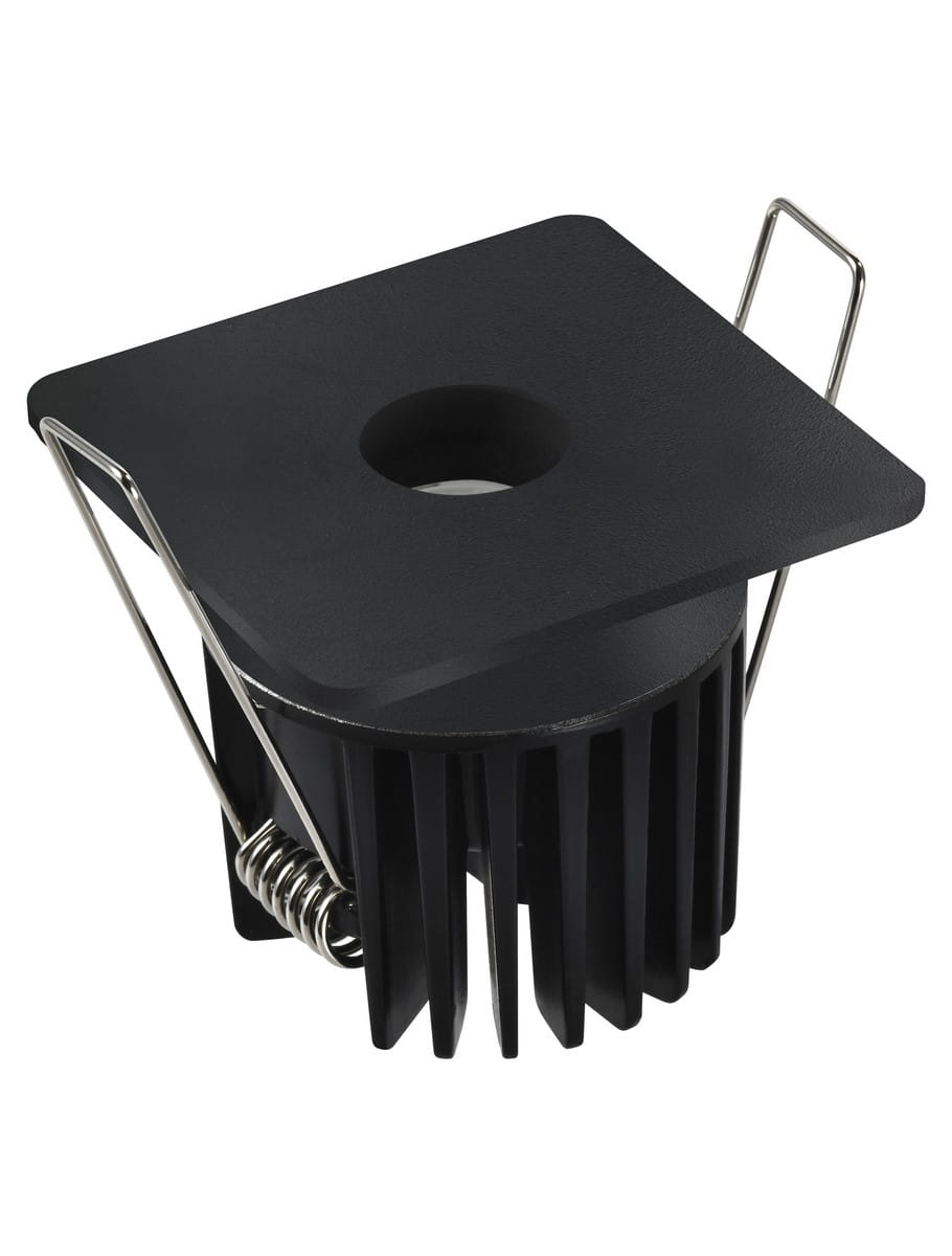 ACALAMA LE61601 Lampa natynkowa kwadratowa aluminiowa czarna energooszczędna