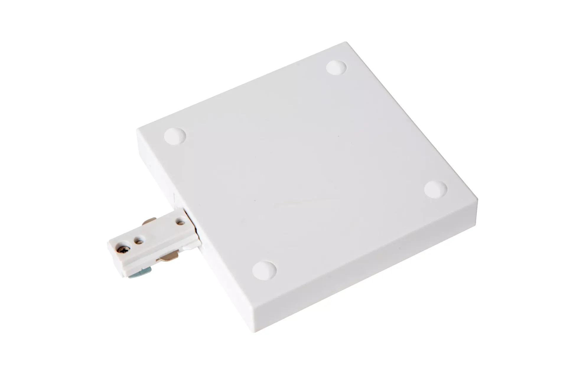 TRACK LUCIDE zasilanie uniwersalne końcowe lub środkowe białe do szyn 1-fazowych Lucide